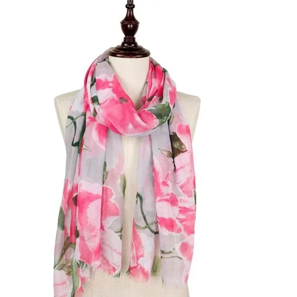NWT - Spring Flowers Print Scarf - Picture 3 of 3